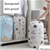 Förvaringsväskor Collapsible Bag Clothes Box Travel Portable Transparent Filt Baby Toy Drop Delivery Home Garden Housekee Organisation DHVA0