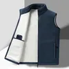 2023 Mode Plus Size Mannelijke Warme Vest Fleece Vest Mannen Lam Kasjmier Mouwloze Jas Mannen Merk Kleding Winter 240108