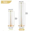 Cylinder Round Shape Flower Stand Golden Silver Wedding Table Centerpiece Crystal Road Lead for Event Party Decoration