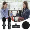 Microphones TISHRIC 1 To 2 Wireless Lavalier Microphone Live Broadcast Short Video Recording Lapel Set Portable Mic For Phone