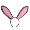 Повязка для волос с ушками пасхального кролика, повязка для волос с сумасшедшим животным, городским кроликом, праздничный реквизит, пряжка с головой белого кролика DE993