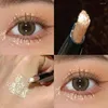 Pincéis de maquiagem duradouro iluminador lápis sombra caneta olhos ferramentas glitter shimmer perolado sombra delineador