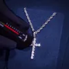 Pass Diamond Tester Fine Jewelry Srebrny 925 Mrożony biżuteria hip -hop biżuteria Mężczyźni Mężczyzn Diamond Ankh Cross Wiselant