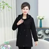 Women's Trench Coats Coat For Women Detachable Hooded Middle-Aged And Elderly Jacket Spring Autumn Fashion Windbreaker