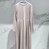 Vestidos casuais decote strass mulheres splice vestido 2 cores manga longa plissado oco out feminino 2024 outono midi robe