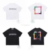 Offs Summer Fashion Marque Hommes T-shirts Ow Peinture à l'huile religieuse Pulvérisation directe Flèche T-shirts Hip Hop Manches courtes Lâche Hommes Tops T-shirts Femmes Grand Gros T-shirt