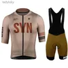 Cykeltröja sätter 2024 Biehler Cycling Jersey Set Syn Summer Cycling Clothing Bike Uniform Mtb Maillot Ropa Ciclismo Cycling Bib Shorts Sportwearl240108