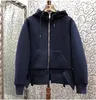 Women's Jackets Hooded Coat 2024 Autumn Winter Outerwear Women Pocket Patchwork Long Sleeve Casual Grey Dark Blue Bomber