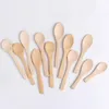 1000pcs 13cm Mini Wooden Spoon Kitchen Cooking Teaspoon Condiment Utensil Coffee Round Spoon Kids Ice Cream Tableware Tool SN448