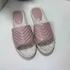 Pantofole Scarpe di tela in pelle Sandali bicolori antiscivolo moda piatta a righe Infradito casual da spiaggia estiva all'aperto