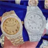 Orologi da uomo di lusso Orologio con diamanti Moissanite ghiacciato Impostazione automatica Costo di manodopera alla moda hip-hop per ogni diamante