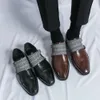 Herren-Abendkleid, gesellschaftliche Loafer-Schnalle, Mönchsriemen, lässig, geschäftlich, Hochzeit, für Herren, Gentleman, modische Derby-Schuhe