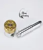 Six Shooter Brass Smoking Pipe 46 Inch Aluminum Brass Pipes Heavy Metal Pipe in GoldenSliver Color3922045