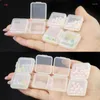 Jewelry Pouches Small Beads Storage Box Plastic Mini Transparent Clear Hinge Cover And Rectangular Bead Container