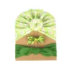 Bébé Donut Chapeau Halloween Casquettes Enfants Filles Imprimé Floral Lapin Turbon Noeud Bandeaux Arc Pinces À Cheveux 3PCS Ensemble Infantile Enfant Bonnet BJ