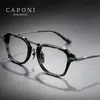 Caponi Fashion Gentlemen's Glasses Frame Pure Acetate Retro Anti Blue Light EyeglassesドイツのデザイナーSpectacles JF413 240108