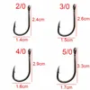 JSM 200pcs/lot High Carbon Steel Fishing Hooks sharp carp Fishing tackle Fishhooks Size 2/0 3/0 4/0 5/0 6/0 7/0 8/0 240108