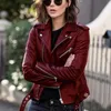 Jackor Fashion Faux Leather Moto Biker Zipper Winter Jacket Women 2022 Punk Streetwear Coats Long Sleeve Casual Jackets New Veste Femme