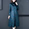 Women's Trench Coats Large Size Windbreaker Autumn Fashion Wide Ladies Loose Print Temperament Long Coa