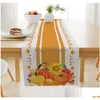 Tafelloper Thanksgiving 33X183Cm Seizoensgebonden Herfst Oogst Vintage Keuken Eetkamer Decoratie Voor Binnen Buiten Thuis Party Decor Drop