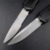 Knife Livewire 9000 Full/Serrated Blade AU/TO Knife 440C Blade Black Zinc Alloy Handle Survival Outdoor Tactical EDC Knives - No