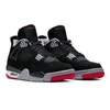 Nike Air Jordan 4 Travis Scotts Off White Retor Thunder 4S Basketball Shoes Jumpman 4 Sneakers OG J4 X Travis Scot. Lightning Black Cat 4s Sail Sail Bred Red 【code ：L】