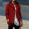 Herenjassen 2024 Mannen Double-Breasted Capuchon Casual Lange Mouw Effen Kleur Hoodies Sweatshirts Herfst Pocket Vest Jassen