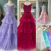 Vestidos Lilac Girl Preteens Pageant Vestido 2024 Shimmer Tulle Offshoulder Little Kid Aniversário Formal Festa Vestido Infantil Criança Adolescentes Minúsculo