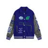 Vestes pour hommes Marque de mode Hommes Femmes Veste L Vintage Lâche À Manches Longues Vert Et Bleu Baseball Homme Hip Hop Automne Varsity Casual Chaud Bomber Vêtements Top Qualité