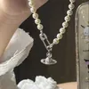 2024 Xitai Queenjewellery pendentif colliers Saturn Niche broche perle lumière luxe haut de gamme clavicule collier