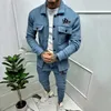 Men's Jackets 2024 Fashion Brand Autumn/Winter Slim Fit Jacket Long Sleeve Tie Leggings Outerwear Casual Two Piece Set