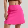 lu Sport da donna Gonne da yoga Pantaloncini da allenamento Gonna da tennis a pieghe con cerniera Gonna corta da fitness antiesposizione con tasca35656