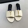 Kvinnors lyxdesigner Män kvinnors tofflor Sandaler skor glider Summer mode bred platt flip flops boxstorlek