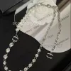 collana di gioielli firmati Nuova perla Collana di diamanti Collana di lusso per donna Collana di fascino Nuovi gioielli di moda Collana classica con logo di design Non cambia colore Catena lunga