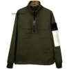 Vestes Topstoney de haute qualité pour hommes, mode lavée à demi-fermeture éclair, outillage décontracté, badge brodé, pierres Ixland Jumpers Hw3s