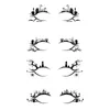 8/4 pcs Halloween Party Eyeliner Autocollant Visage Tatouage Lacets Maquillage Autocollant Araignée Cobweb Bat Festival Cosmétiques Modèle En Gros 240108