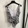 Zebra Print One Piece Swimsuit Women Sexy Backless Bathing Suit Fashion Summer Beach Strap Bikini