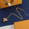 Met doos Fashion Classic Pendants kettingen roestvrij staal 18K vergulde luxe ketting voor vrouwen meisje Valentijnsdag verloving sieraden