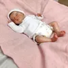 NPK 10inch Miniature Preemie Baby Doll Soft Silicone Vinyl Real Touch Art Made 3D Skin Lifelike Baby Collectible Doll 240108