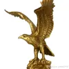 Crafts China Art collection Manual Sculpture Bronze Lifelike Eagle Statue Ornaments