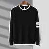 Men's Sweaters Casual Round Neck Sweater Autumn And Winter Thick Warm Knitted Top Fashion Long Sleeve Pullover