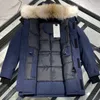 Luxury Men's Down Jacket High-End Fox Pur Collar Mid-Längd Jacket Winter Outdoor Cold-Proof Thicked Parka Down Jacket 240106