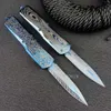 سكين ميكررو الأزرق من التيتانيوم Troodon Combat Au/to Knife 440C الصلب شفرة 57HRC ألومنيوم الزنك سبيكة