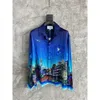 Casablanca Urban Lazy Silk Shirts Loose Fitting Tops Casual Designer Button Up Mens Beach Shirt