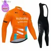 Cykeltröja sätter Euskadi Team Winter Thermal Fleece Cycling Jersey Set Racing Bike Suit Mountian Bicycle Clothing Ropa Maillot Ciclismo Hombrel240108