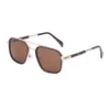 Partagas Fashion Luxury Brand famoso tonalità occhiali da sole montatura quadrata in metallo doppio ponte protezione UV400 occhiali da sole per uomo