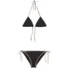 Wang designer de luxo diamante duas peças famosa marca strass feminino maiô banho beach wear maiô nadar biquíni conjunto 240108