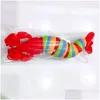 Autres fournitures de fête festives LED Caterpillar Jouets Homard Requin Dauphins en forme de jouet sensoriel amusant peut être tordu avec désinvolture Adt Dhz3A