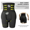 Mannen Gewatteerde Ondergoed Dij Controle Hip Enhancer Shapewear Shorts Hoge Taille Afslanken Body Shaper Boxer Korte S-6XL 240108