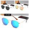 Luxurys bans Designer Men women Sunglasses Adumbral UV400 Eyewear Classic Brand eyeglasses male Sun Glasses rays Metal Frame raybans With Box case